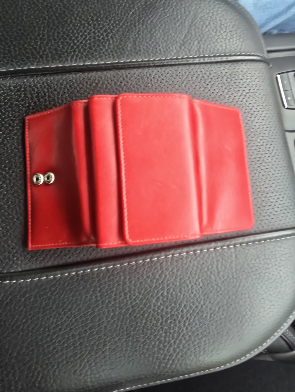 Red Trifold Genuine Leather Wallet Made In INDIA